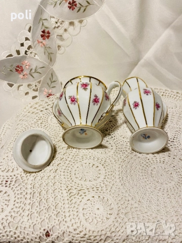 порцеланова захарница каничка за мляко, снимка 5 - Сервизи - 52206063