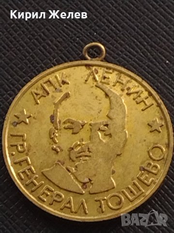 Стар медал от соца АПК ЛЕНИН ГЕНЕРАЛ ТОШЕВО ВЕТЕРАН НА ТРУДА за КОЛЕКЦИЯ 29614, снимка 2 - Антикварни и старинни предмети - 41366709