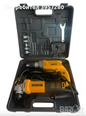 Комплект 2 в 1 бормашина и ъглошлайф на ток, снимка 5 - Бормашини - 53495163