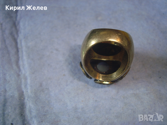 ПОЗЛАТЕН ЕМАЙЛИРАН БРОНЗОВ ЕТНОГРАФСКИ СТИЛ МАСИВЕН ПРЪСТЕН 22960, снимка 14 - Пръстени - 36410806