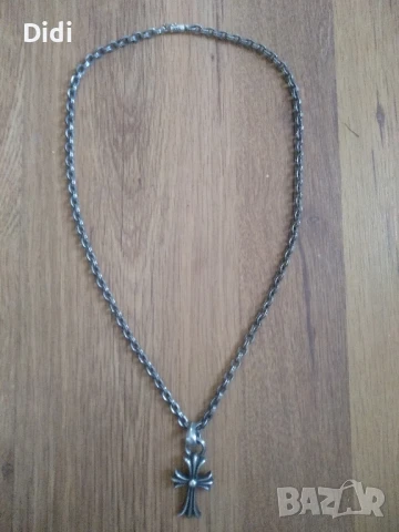 Синджир сребро кръст, снимка 4 - Колиета, медальони, синджири - 50819849