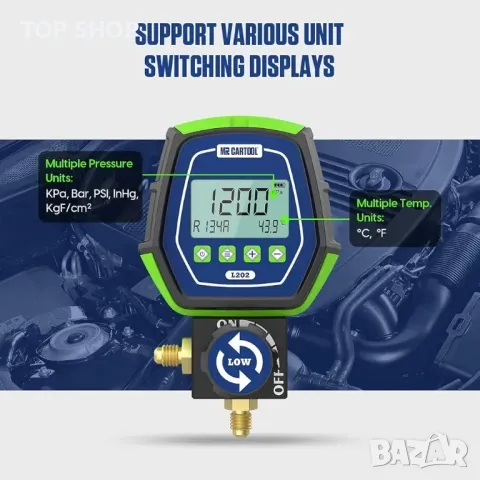 MR CARTOOL L202 Цифров манометър за ниско налягане, снимка 7 - Друга електроника - 48791949