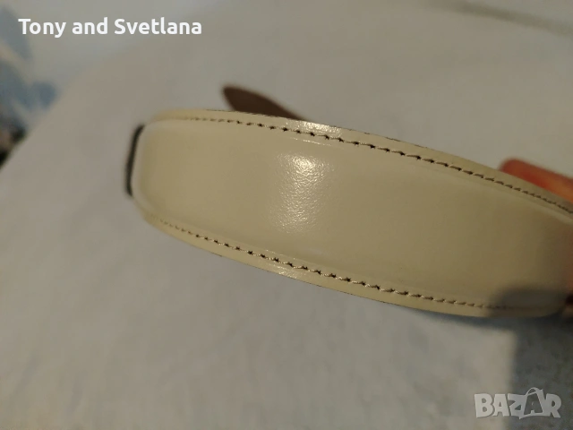 Мъжки колан- кожен TEODOR, цвят - светлобежов, снимка 7 - Колани - 53498256