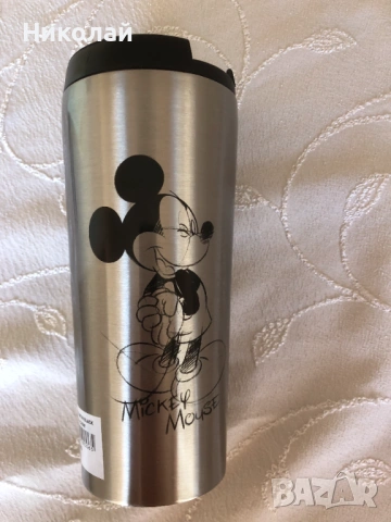 Термо чаша / Чаша за път / Travel mug / Термос Mickey Mouse – Disneyland Paris, оригинален, 450 мл 