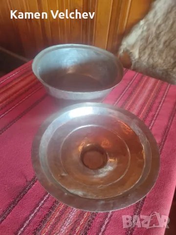Стара медна калайдисана тенджера..., снимка 1