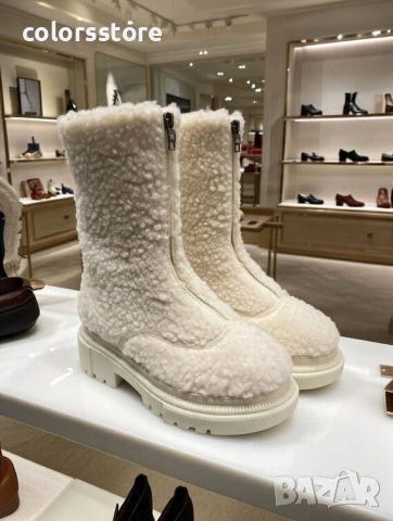 Равни боти - бежови - FN58 , снимка 2 - Дамски боти - 47586040