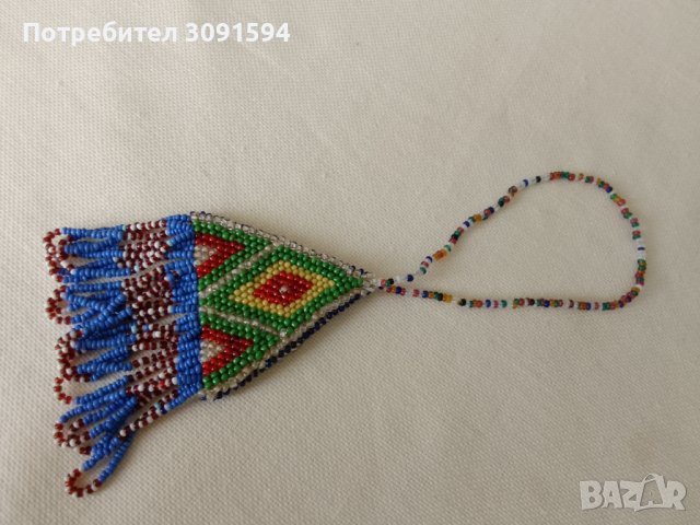  Амулет чешки стъклени мъниста във африкански стил, снимка 2 - Други ценни предмети - 41877610