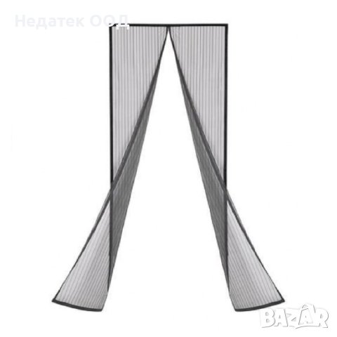 Комарник за врата с магнити, 220х150см, Черен, снимка 3 - Други стоки за дома - 40887327