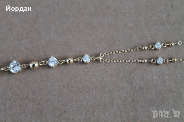 Сребърно колие с позлата, снимка 3 - Колиета, медальони, синджири - 50772333