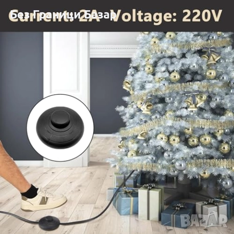 Нови 2 броя комплект Крачен бутон за лампа 70мм – Черен превключвател Push ON/OFF, снимка 6 - Други - 51578234