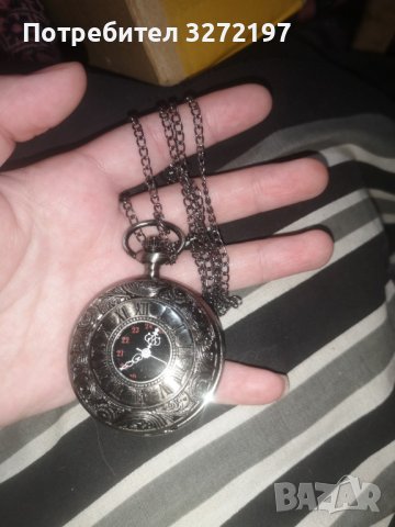 NOUSEG винтидж джобен кварцов часовник с римски цифри+ верижка , снимка 11 - Джобни - 41227257