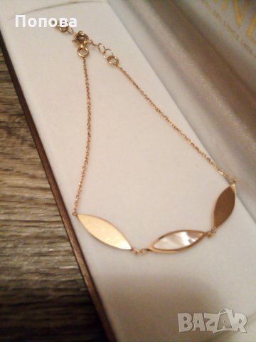 "Алтънбаш" златни гривна и обеци с естествени перли и седеф , снимка 13 - Обеци - 35187168