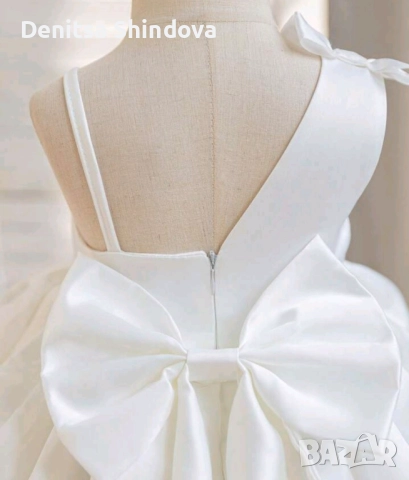 Детска официална бяла рокля, снимка 3 - Бебешки рокли - 51670514