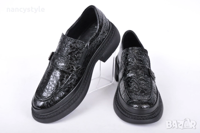 НОВО! Дамски обувки намачкан лак, снимка 2 - Дамски елегантни обувки - 51719659