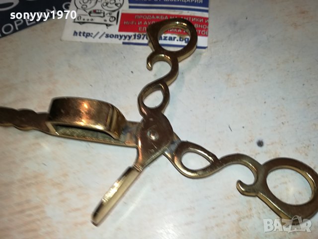 ножица за свещи мед/месинг 1007231343, снимка 2 - Антикварни и старинни предмети - 41505359