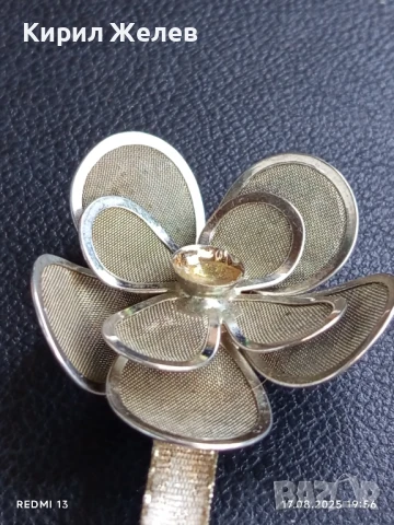 Арт шнола за коса метална цвете много красива 44070, снимка 2 - Аксесоари за коса - 51395727