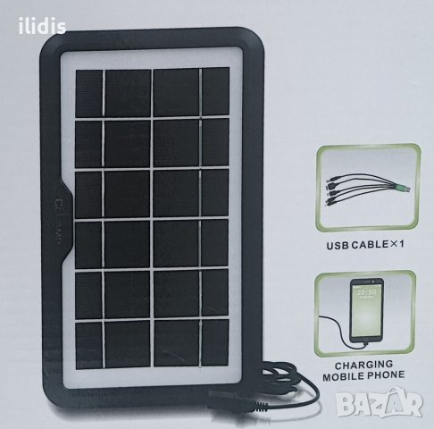 Соларни панели  от 4 до  15 вата с USB изход  и щипки за акумулатор