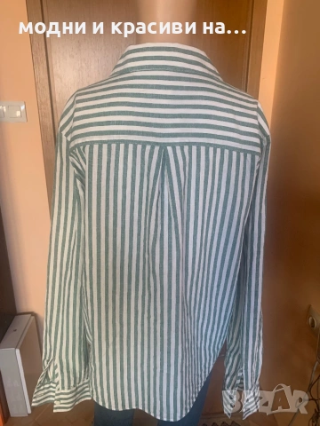 Дамска риза райе Sézane Paris, размер 40(М/L), снимка 7 - Ризи - 53668201