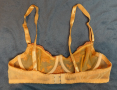 Оранжев тюлен сутиен с прозрачни чашки и бродерии 75А/В размер, снимка 8