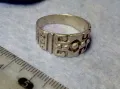 СТИЛНО РЕТРО АРТ ОРНАМЕНТИРАН СРЕБЪРЕН ПРЪСТЕН РЪЧНА БИЖУТЕРСКА ИЗРАБОТКА 50209, снимка 7