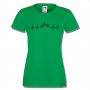 Дамска тениска Heartbeat Mountain,Изненада,Подарък,Поход,Връх,Хижа, снимка 1 - Тениски - 36373364