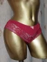 Hunkemoller S/M Червена дантелена изрязана бикина , снимка 3