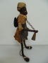 № 6110 стара фигура   - височина 22 см   - метал / тел , текстил / плат , снимка 2