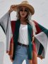 Дамска широка модна жилетка с цветни блокове, 2цвята - 023, снимка 14