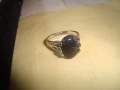 ПОСРЕБРЕН КРАСИВ АРТ ДЕКО СТИЛ СКЪПОЦЕНЕН ПРЪСТЕН с ШЛИФОВАН ЕСТЕСТВЕН АВАНТЮРИН - КАБОШОН 18622, снимка 5