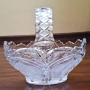 T.G. Hawkes & Co. New York Голяма кристална фруктиера кошница с дръжка за плодове бонбониера кристал, снимка 4
