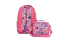 Комплект раница и чанта за храна Mercado Trade, За ученици, Розов, снимка 3