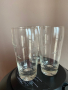 3 броя високи ретро чаши гравирани за вода/ безалкохолно, соц