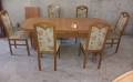 Комплект масивна разтегателна маса с 6 стола, снимка 4