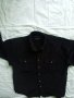 Черна риза - ситно кадифе, снимка 1 - Ризи - 36343443
