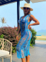 Плажна рокля Licciana Blue - S M размери, снимка 1 - Бански костюми - 36442343