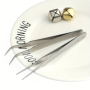 Метална пинсета пинсети тънка фина остра за декорация нокти маникюр и др, снимка 2