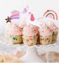 1 вид сет топери и кошнички капсули за мъфини кексчета Еднорог unicorn дъга, снимка 3
