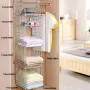 Окачващ метален органайзер за гардероб с 5 рафта – 130 x 29 x 29 см, снимка 10
