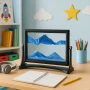 Стъклен пясъчен арт-Свободно стояща динамична 3D картина с движещ се пясък, декорация за дома и офис, снимка 15