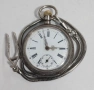 Сребърен джобен часовник , снимка 1