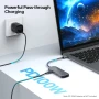 НОВ ЗАПЕЧАТАН НЕОТВАРЯН NOVOO 6 в 1 USB C хъб с USB C 3.2 10Gbps, 4K HDMI, 2 USB-A, 3.5 мм аудио..., снимка 2