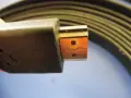 Високоскоростен HDMI мъжки / HDMI мъжки кабел, златен, Ethernet, плосък, дължина 5 м, снимка 7