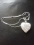 Сребърно колие Сърце , снимка 3