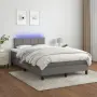 vidaXL Боксспринг легло с матрак и LED, тъмносиво, 120x200 см(SKU: 3133142), снимка 2