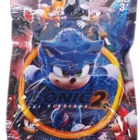 Соник Sonic фигура с карта в пакетче, снимка 1 - Фигурки - 41635400