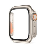 Кейс + Стъклен Протектор за Apple Watch 6 | SE | 5 | 4 - 44mm - Aдаптер към Apple Watch Ultra, снимка 3 - Смарт гривни - 41170188