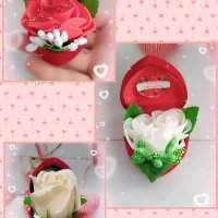 Промо бюджетен подарък с вечни рози 14 февруари 8 март свети Валентин роза букет цвете сапунени, снимка 3 - Ръчно изработени сувенири - 39316129