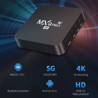 Компютри Нови 4K Android TV Box 8GB 128GB MXQ PRO Android TV 11 / 9 , wifi play store, netflix 5G, снимка 9 - За дома - 39361219