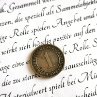 Райх монета - Германия - 1 пфениг | 1925г.; серия A, снимка 1 - Нумизматика и бонистика - 44683876