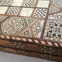 Стара дървена кутия за Шах и Табла , снимка 7 - Други ценни предмети - 40429481